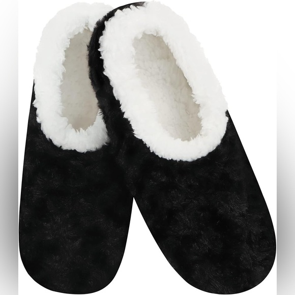 NEW * SNOOZIES Sherpa Lined Sock Slippers Non Slip  - Size 7-8 - Picture 9 of 9